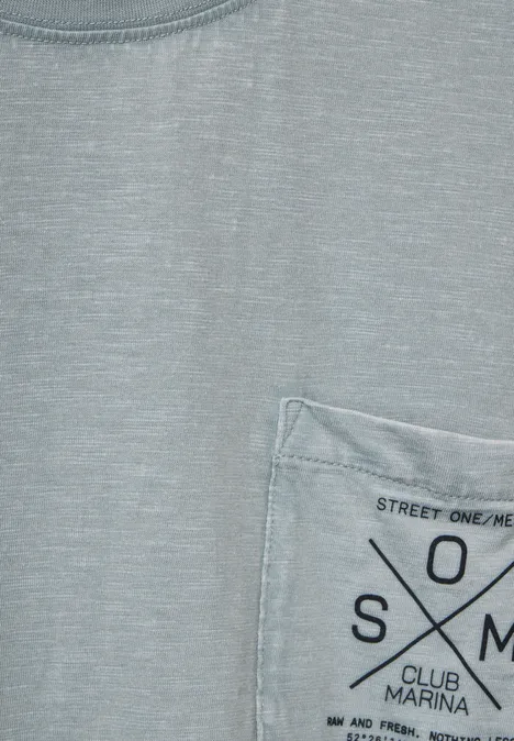 T-shirt flammé garment dye harbour grey