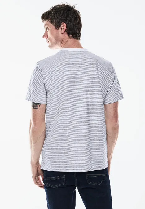 T-shirt à structure tricotée pearl white