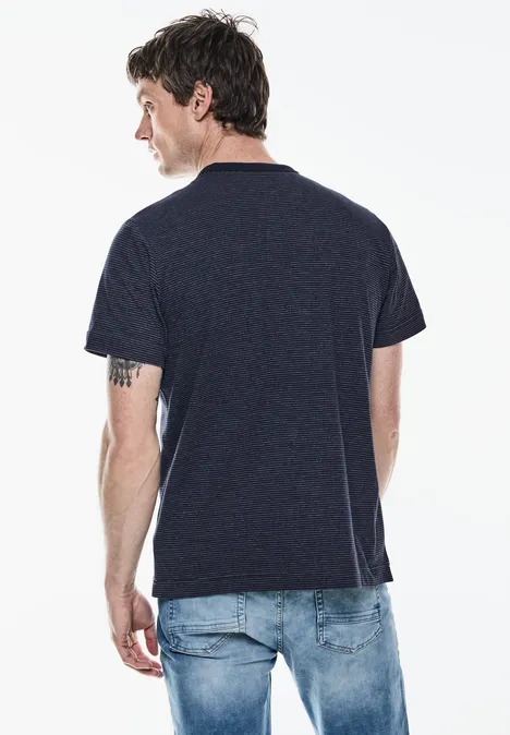 T-shirt à structure tricotée dark maritime blue