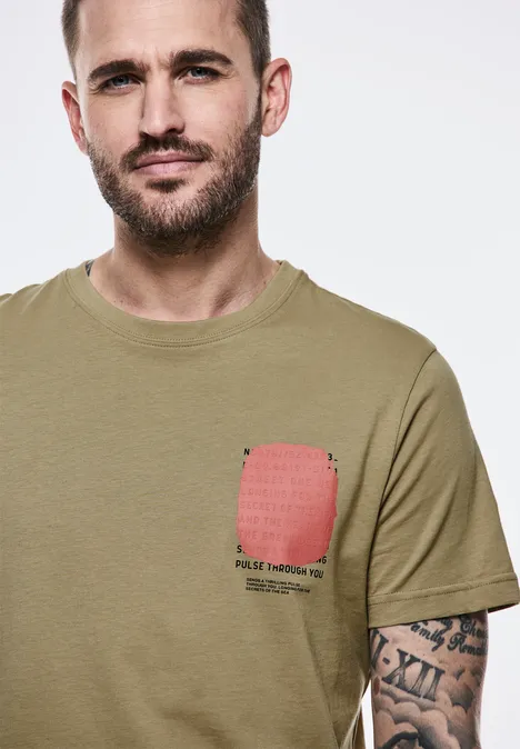 T-Shirt mit Brustprint beach sand