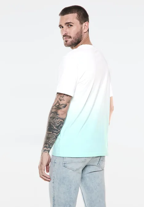 T-Shirt mit Farbverlauf light turquoise