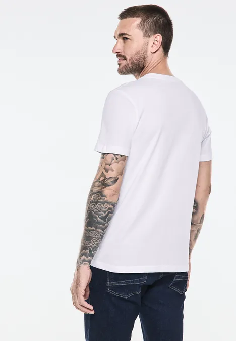 T-shirt avec imprimé sur la poitrine White