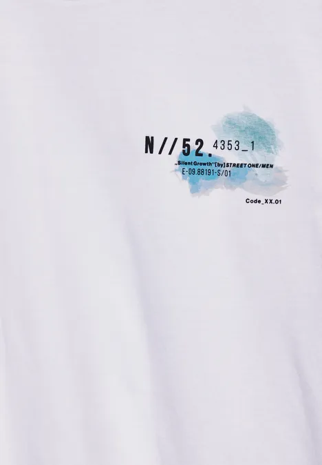 T-shirt avec imprimé sur la poitrine White