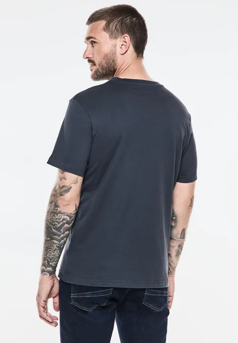 T-Shirt mit Chestprint marine blue