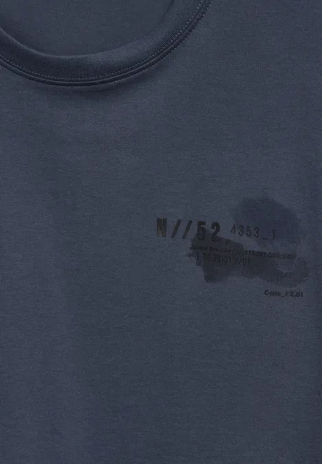T-Shirt mit Chestprint marine blue