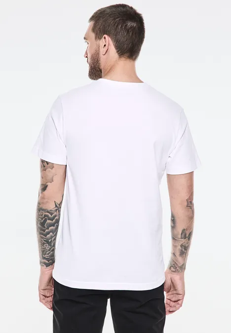 T-shirt avec imprimé sur la poitrine White