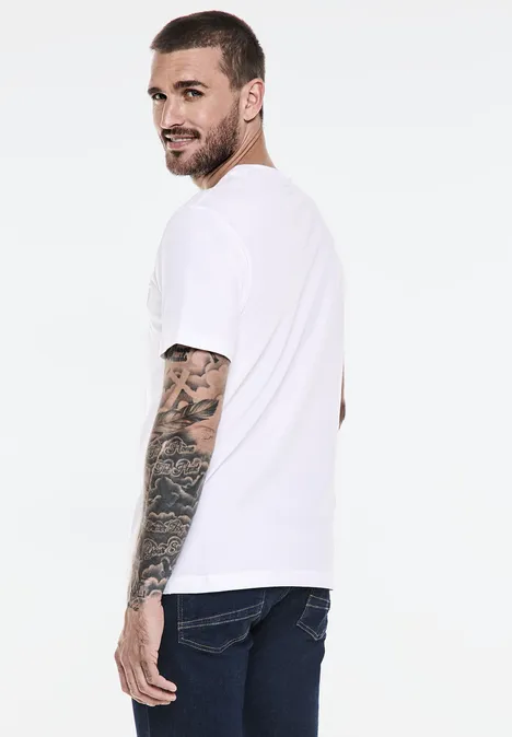 T-shirt avec imprimé sur la poitrine White