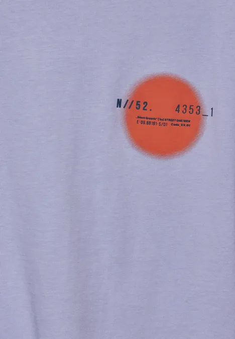 T-shirt avec imprimé sur la poitrine pale purple