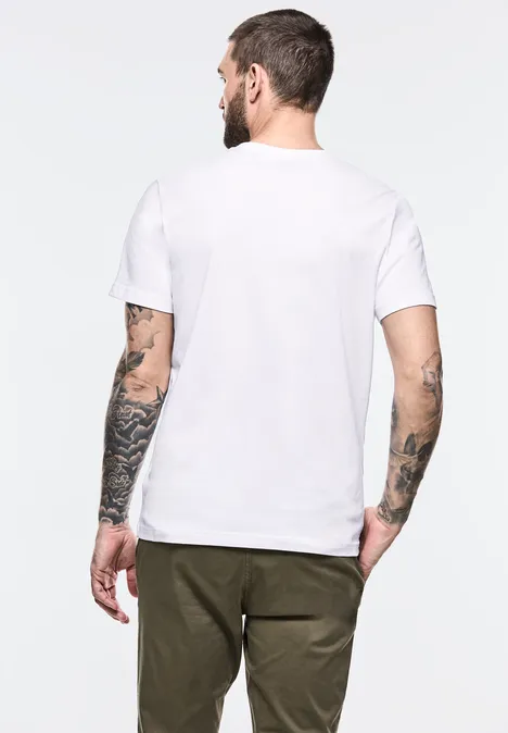 T-shirt avec imprimé sur la poitrine White
