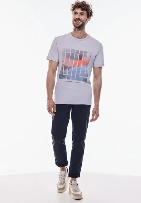 T-shirt avec imprimé sur le devant pale purple