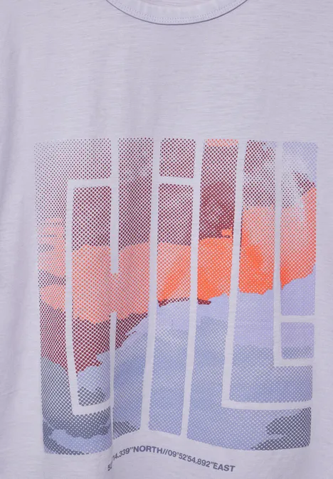 T-shirt avec imprimé sur le devant pale purple