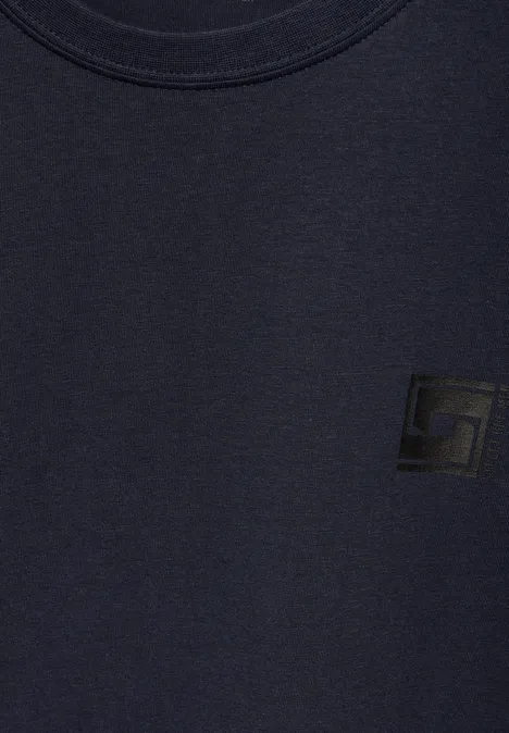 Koszulka z grafiką na piersi night blue