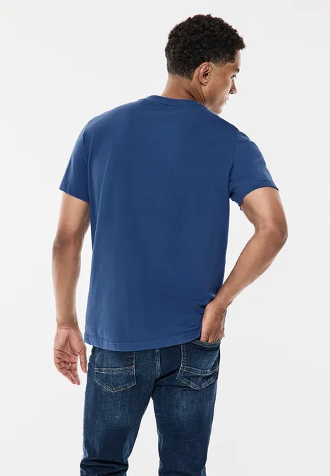 Jersey z nadrukiem na piersi casual blue