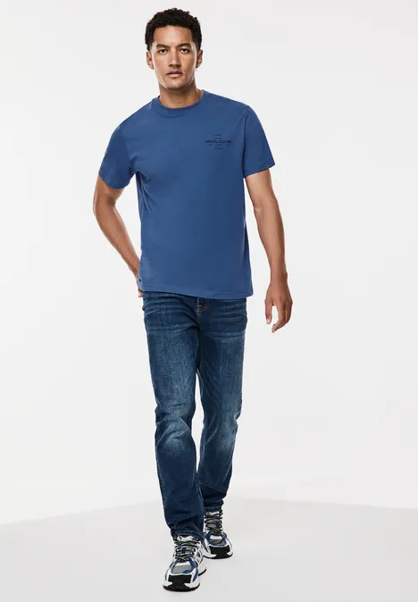 Jersey z nadrukiem na piersi casual blue