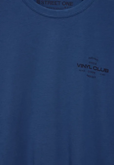 Jersey z nadrukiem na piersi casual blue