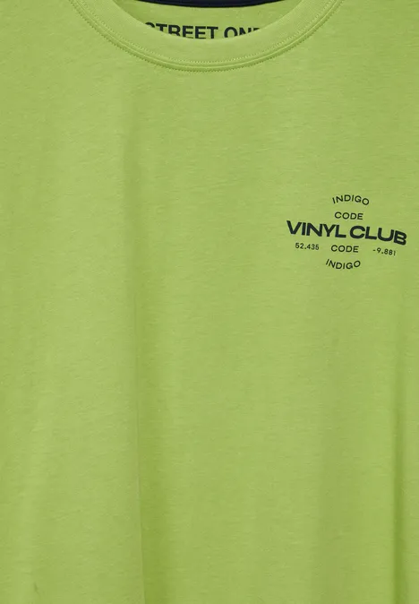 Jersey z nadrukiem na piersi light lime green