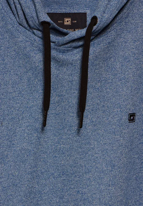 Trui in piqué casual blue