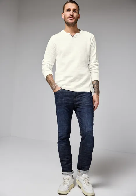 Koszulka z długim rękawem pearl white