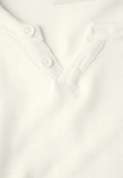 Koszulka z długim rękawem pearl white