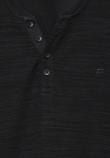 Chemise Henley Black