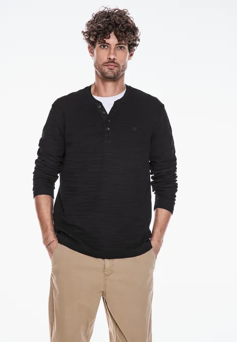 Chemise Henley Black