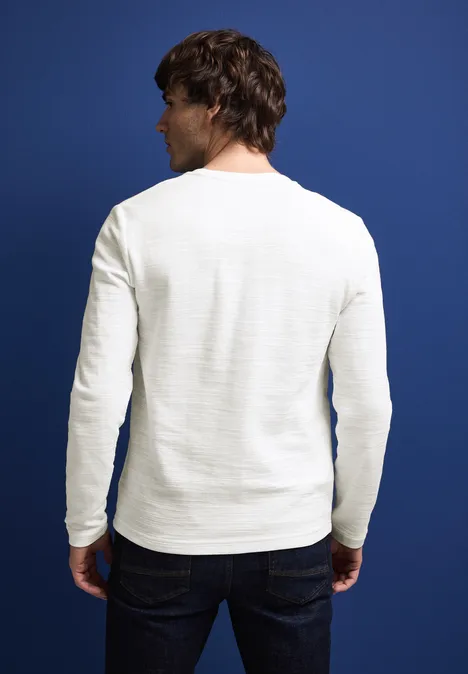 Chemise Henley pearl white