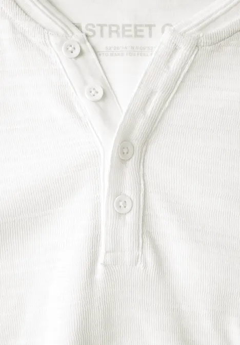 Chemise Henley pearl white