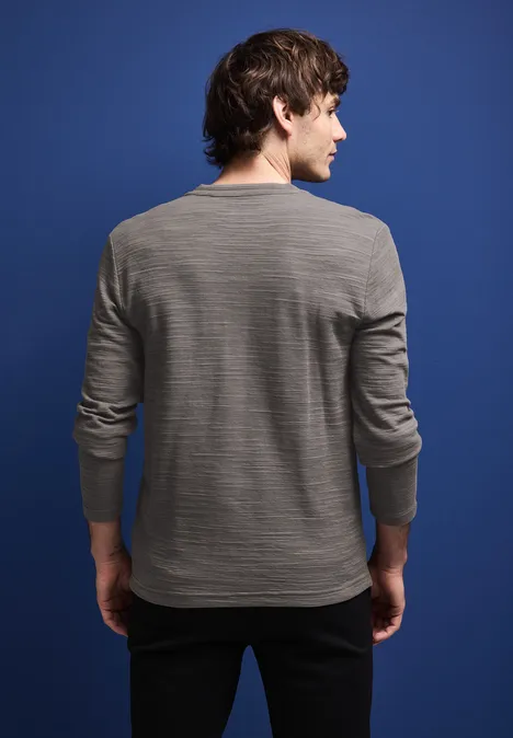 Chemise Henley mushroom brown