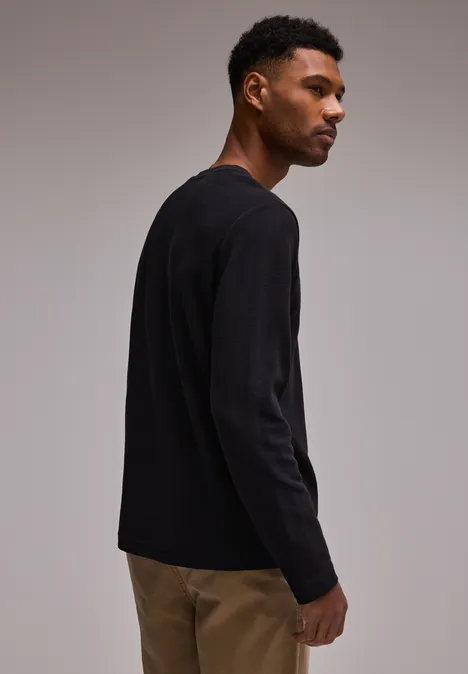 T-shirt long structuré Black