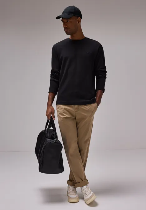 T-shirt long structuré Black