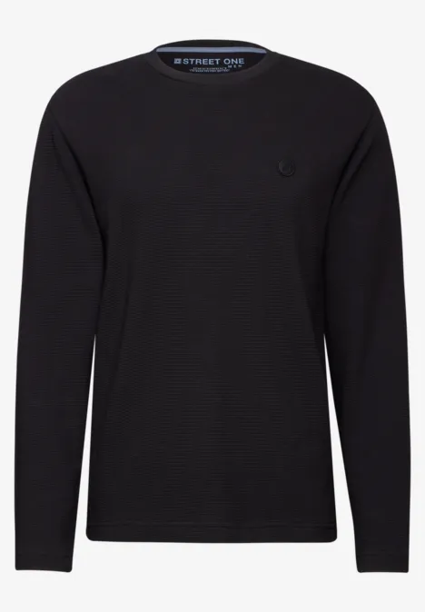 T-shirt long structuré Black