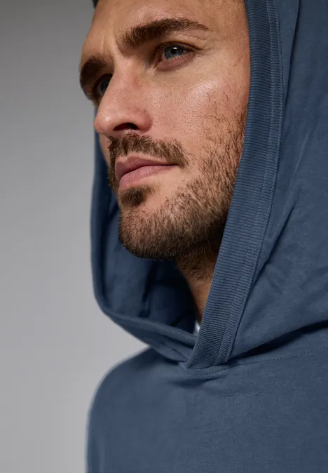 Sweat à capuche doux infinite blue