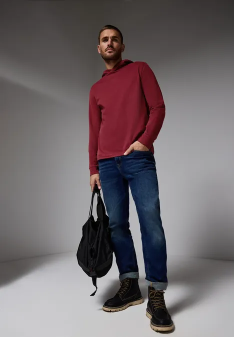 Sweat à capuche doux real red