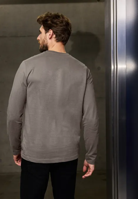 Softes Longsleeve mit Print mushroom brown