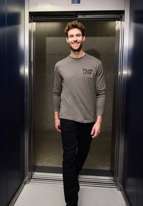 Softes Longsleeve mit Print mushroom brown