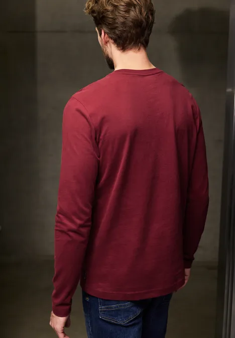 T-shirt long doux avec imprimé real red