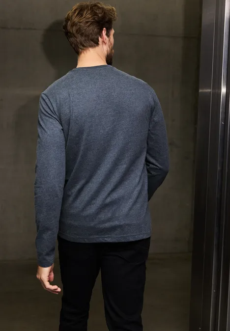 Softes Longsleeve mit Print dark blue melange