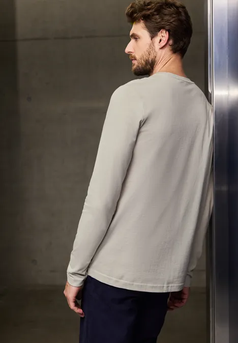 T-shirt long doux avec imprimé soft sand