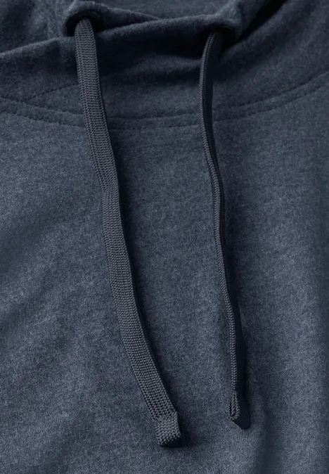 Softes Shirt mit Funnelneck dark blue melange