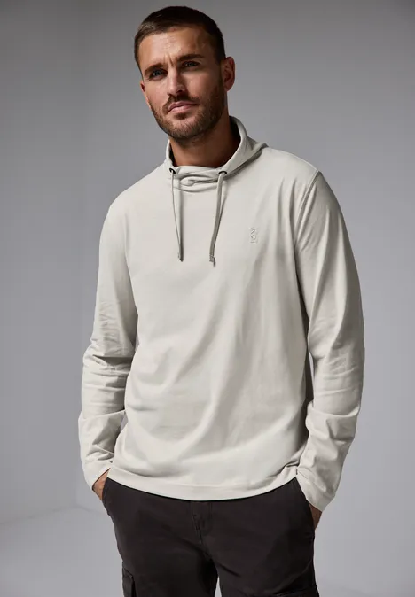 Softes Shirt mit Funnelneck soft sand