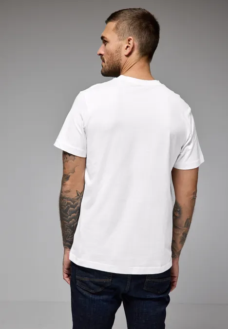 T-Shirt mit grafischem Print bright white