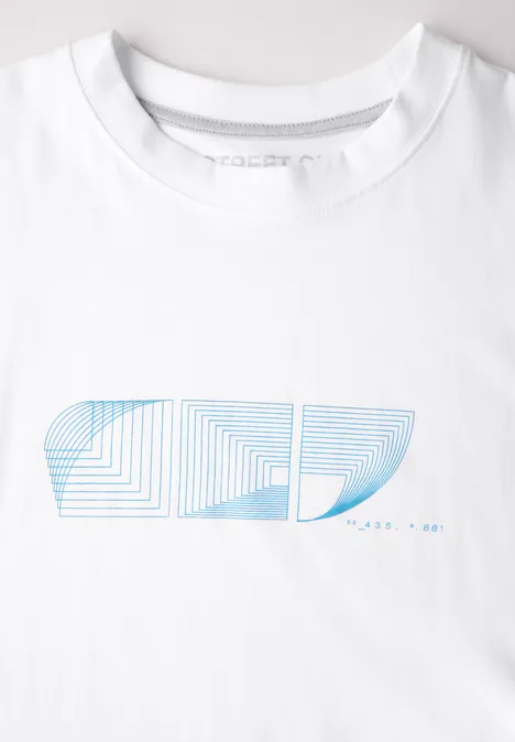 T-Shirt mit grafischem Print bright white
