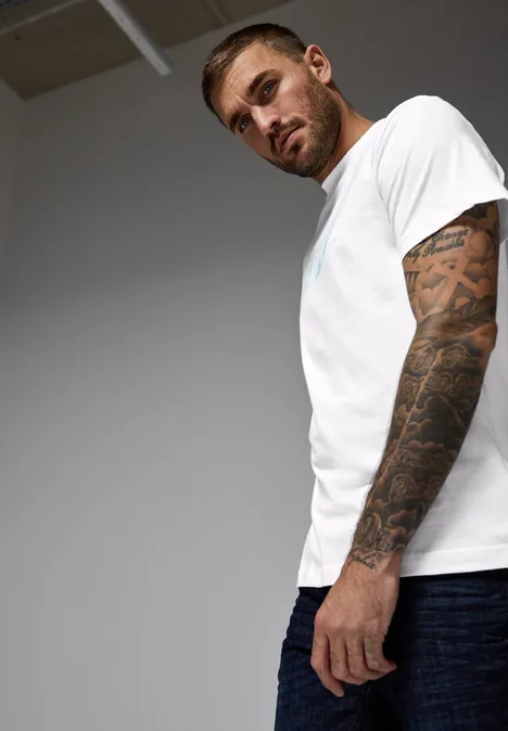 T-Shirt mit grafischem Print bright white