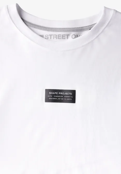 T-shirt à manches longues avec imprimé bright white