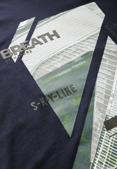 T-Shirt mit Fotoprint night blue