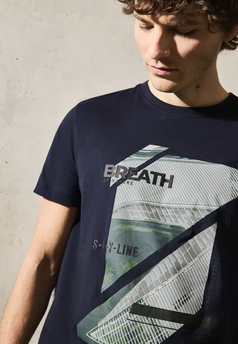 T-Shirt mit Fotoprint night blue