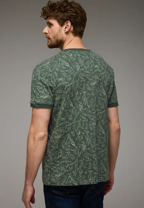 T-shirt en jacquard mineral green