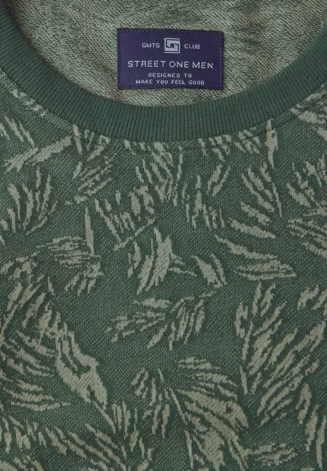 T-shirt en jacquard mineral green
