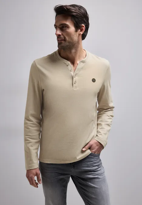 T-shirt Henleys granite beige