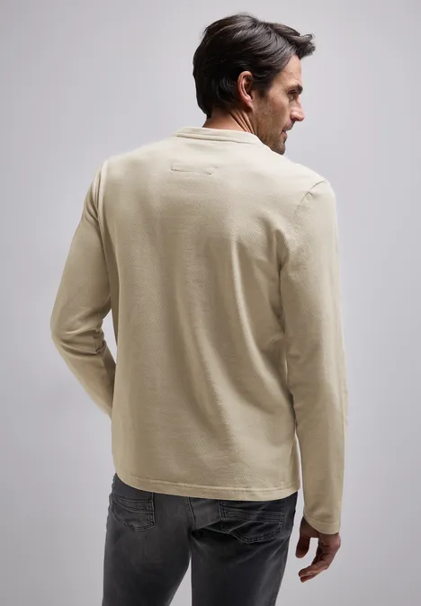 T-shirt Henleys granite beige